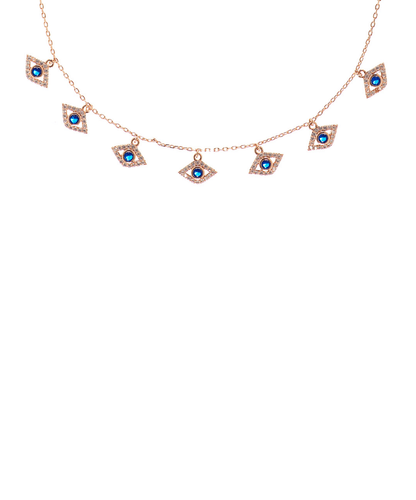 Mini Evil Eye Adjustable Choker & Collar Necklace