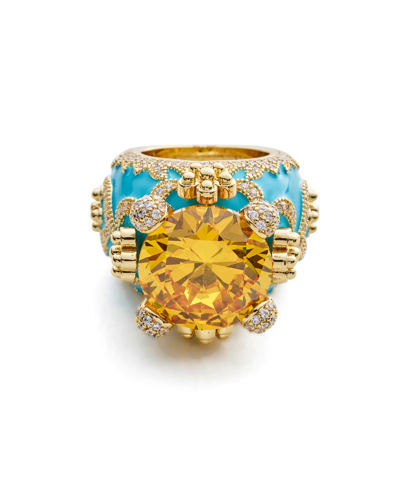 Isabeau Goddess Gold Citrine Cocktail Ring