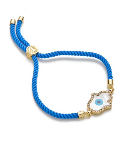 Hamsa Adjustable Cord Bracelet