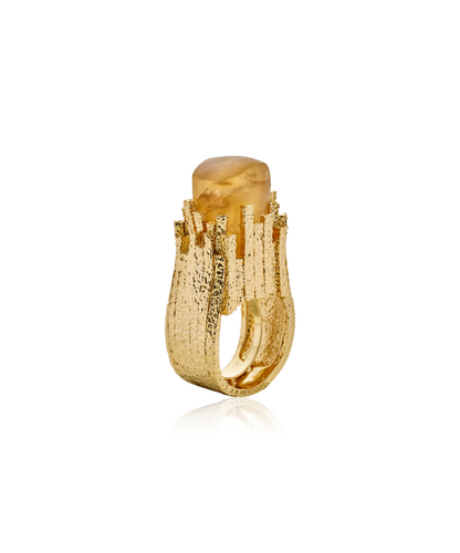 Burj Medusa Citrine Goddess Cocktail Ring