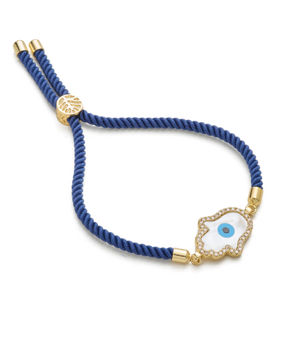 Hamsa Adjustable Cord Bracelet