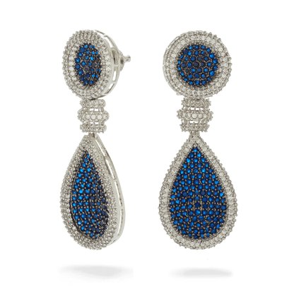 Kelly Crystal Encrusted Tear Drop Earrings