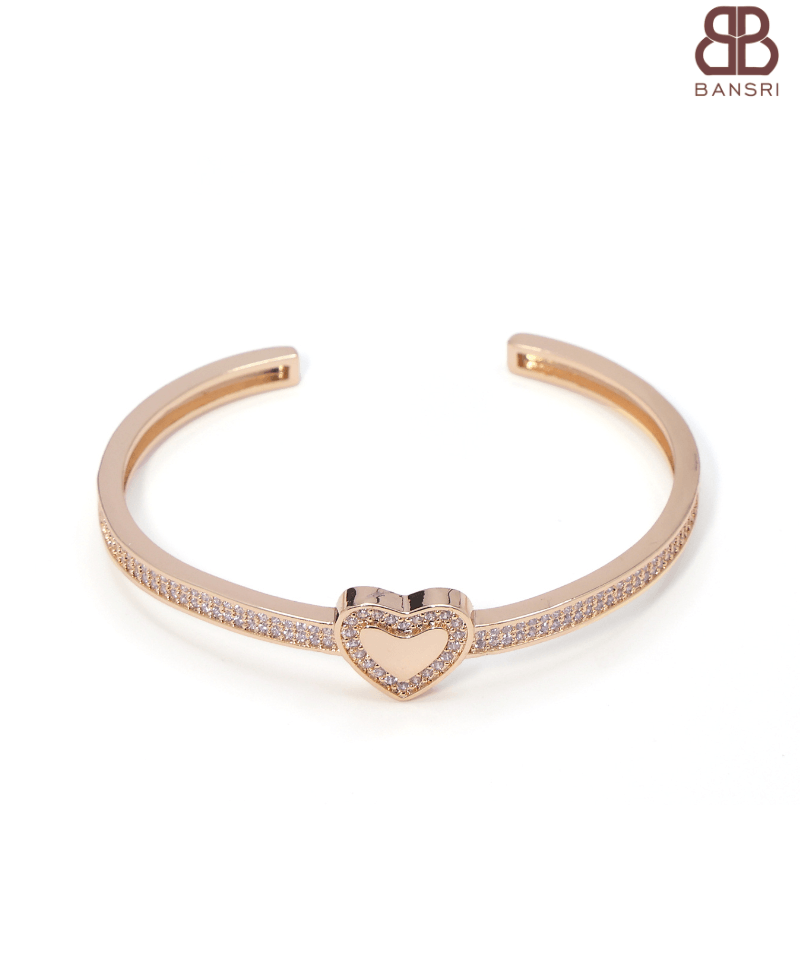 Adjustable Crystal Studded Heart Bracelet - Bansri Mehta Design