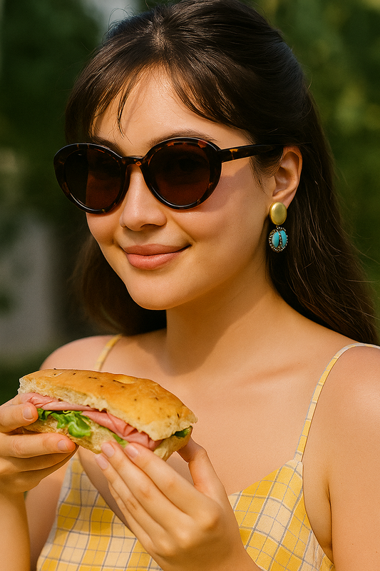 Aisha Encrusted Turquoise Drop Earrings