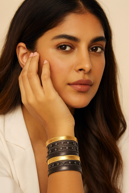 Evil Eye Side Opening Bangle Bracelet