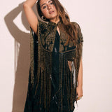 Gleaming Bisou Cape with Tassels