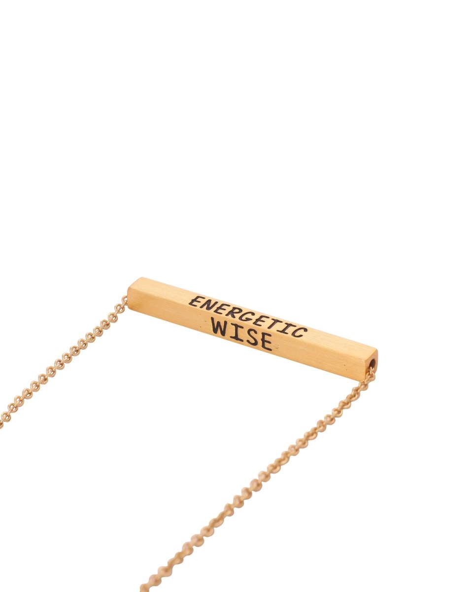 22k Gold Plated Birthmonth Engraved Bar Necklace - Jan to Dec