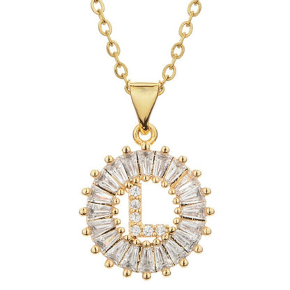 Initial Baguette Diamond Medallion 2-in-1 Watch Charm & Necklace