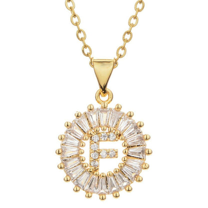 Initial Baguette Diamond Medallion 2-in-1 Watch Charm & Necklace