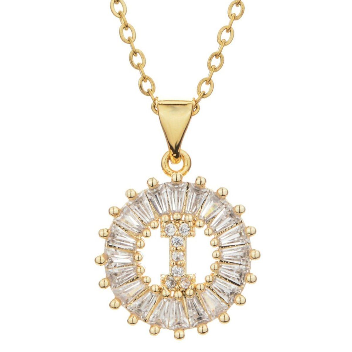 Initial Baguette Diamond Medallion 2-in-1 Watch Charm & Necklace