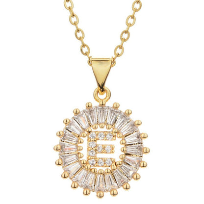 Initial Baguette Diamond Medallion 2-in-1 Watch Charm & Necklace