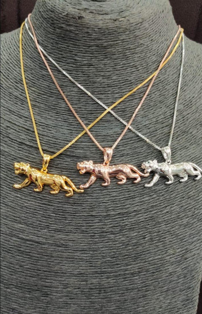 On the Prowl Panther Pendant Necklace