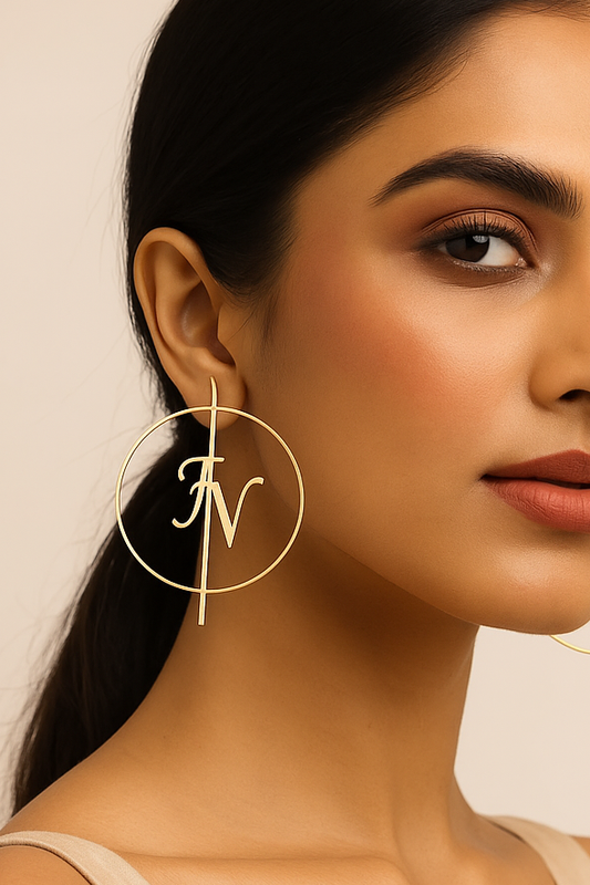 Personalized Initial Hoop Earrings