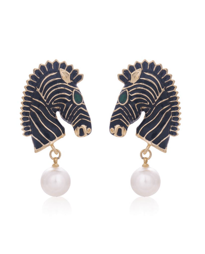 ST. James Zebra Earrings - Bansri Mehta Design