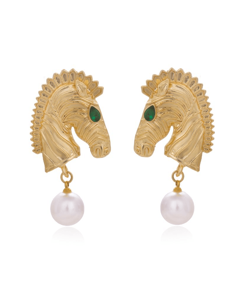 Kensington Zebra Earrings - Bansri Mehta Design