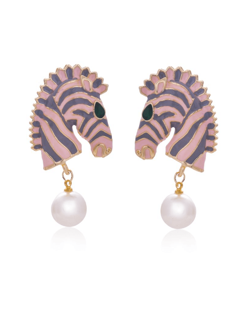 Chelsea Zebra Earrings - Bansri Mehta Design