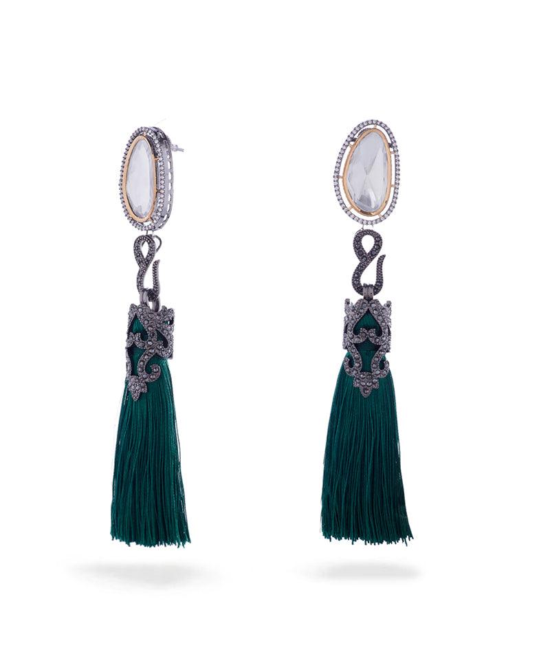 Vintage Vogue Tassel Duster Statement Earrings