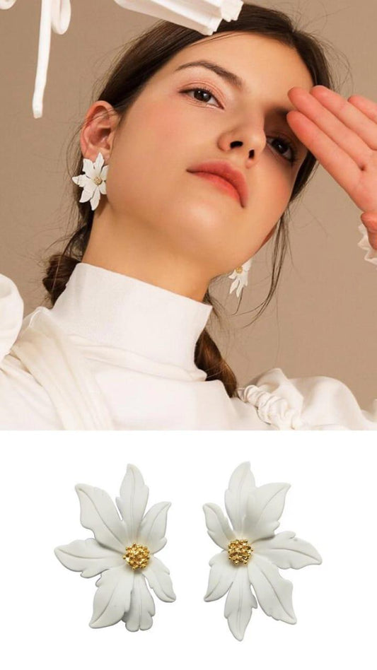 Isabella Floral Statement Earrings - Bansri Mehta Design