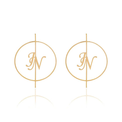 Personalized Initial Hoop Earrings