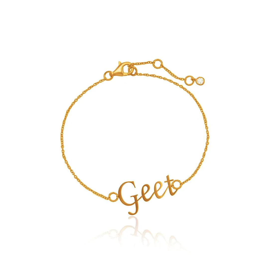 Personalized Name Chain Bracelet - Bansri Mehta Design