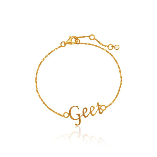 Personalized Name Chain Bracelet - Bansri Mehta Design