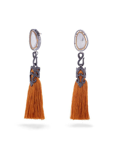 Vintage Vogue Tassel Duster Statement Earrings