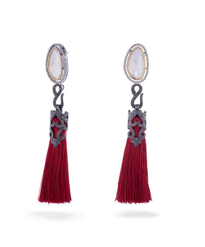 Vintage Vogue Tassel Duster Statement Earrings