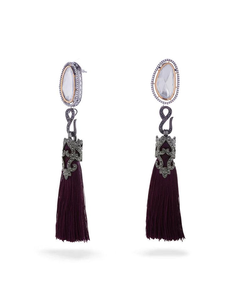 Vintage Vogue Tassel Duster Statement Earrings