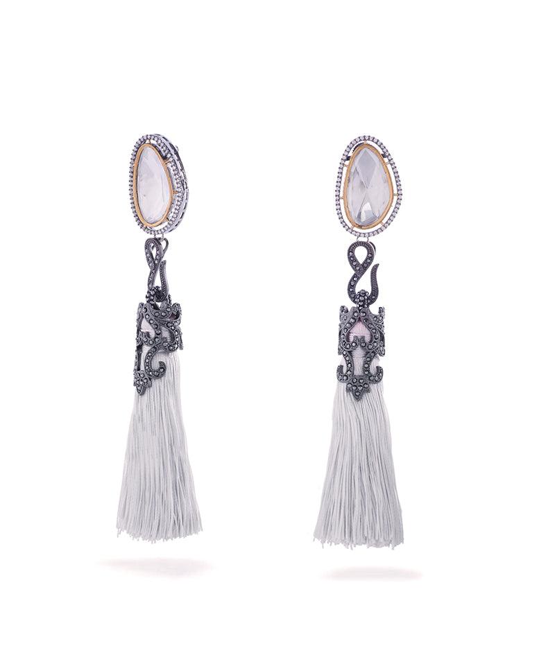 Vintage Vogue Tassel Duster Statement Earrings