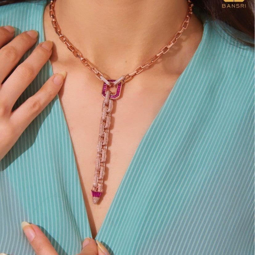 Serefina Crystal Link Necklace
