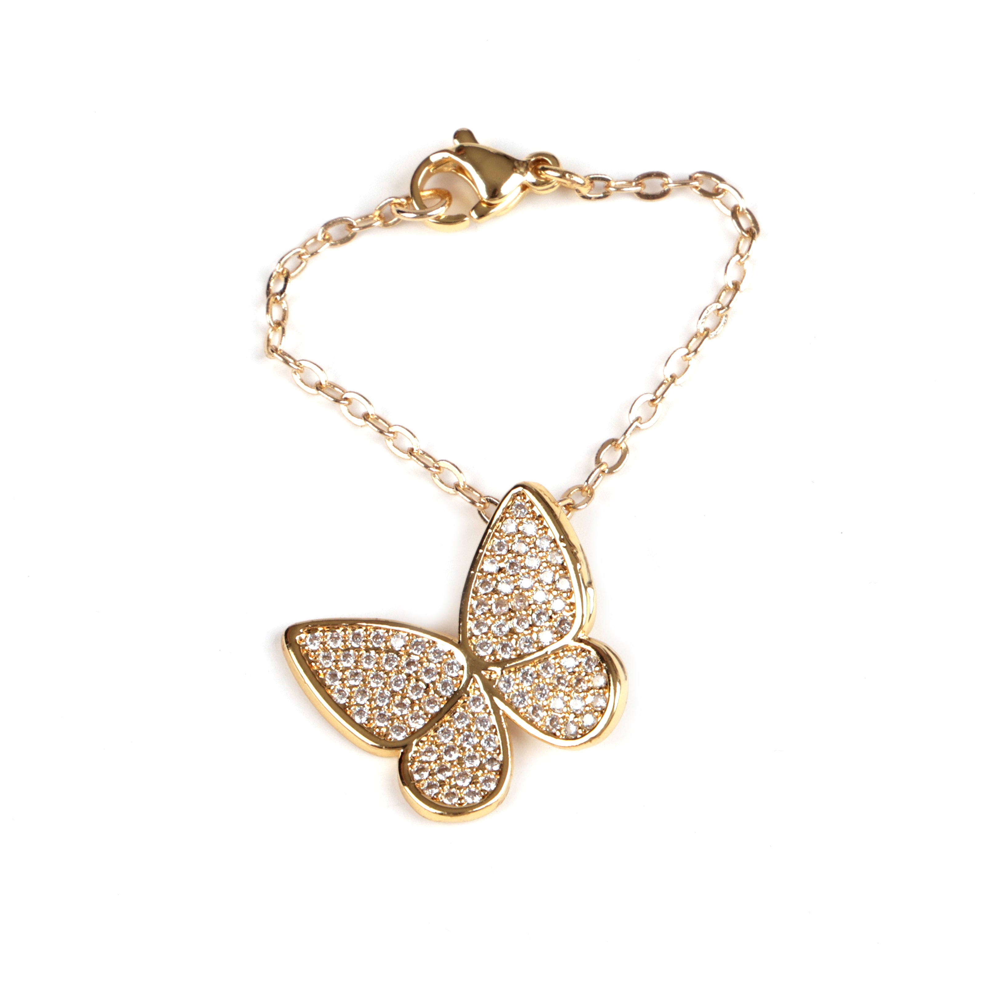 Crystal Encrusted Butterfly Watch Charm