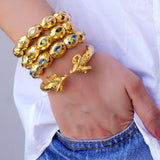 Baguette Stone Bangle Bracelet - Gold