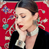 Maharani Pearl Necklace, Bracelet & Earring Set