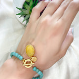 Turquoise Beaded Stone Bracelet