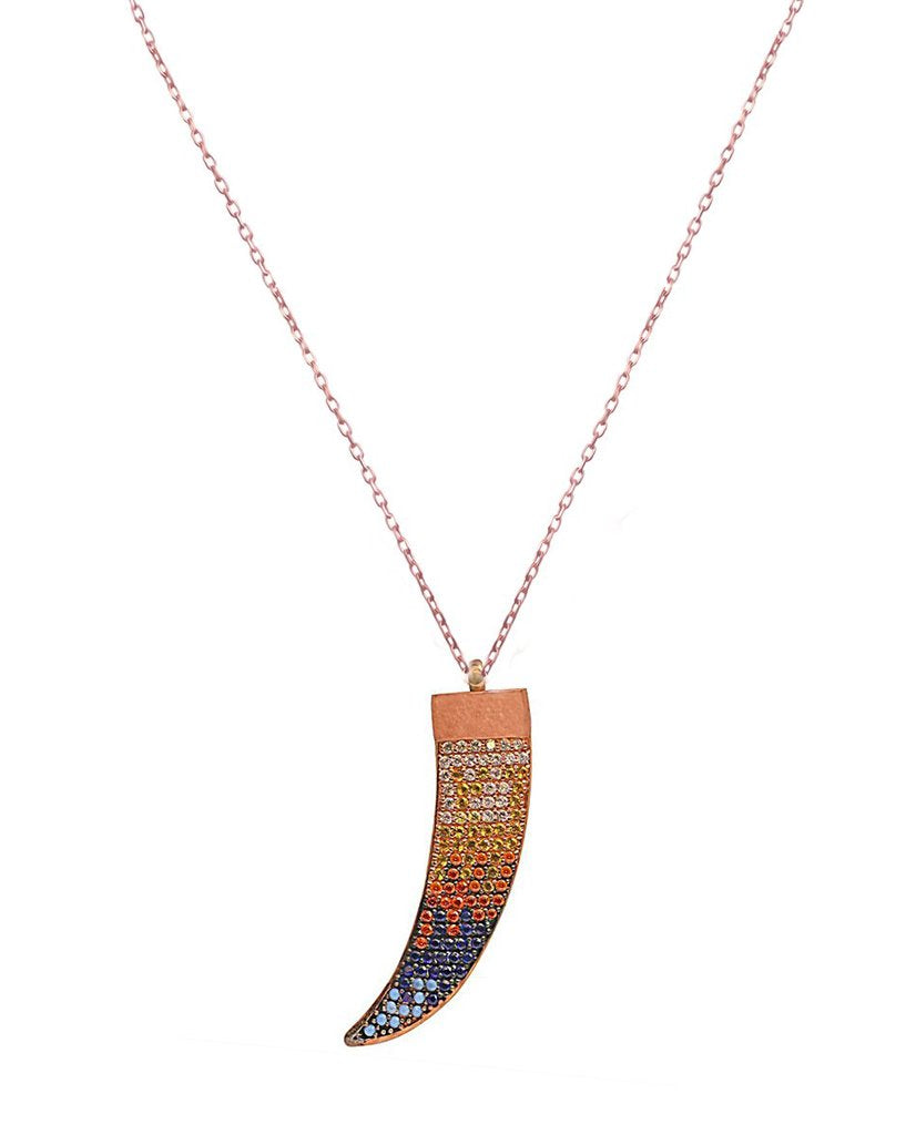 Multi Coloured Talon Necklace with Swarovski Crystals