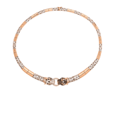 Le Panthera Rosegold Collar Necklace & Bracelet & Earring Set