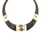 Ebony Wood Collar Necklace - BANSRI                                                                 Jewelry Lounge