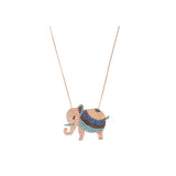 Multicoloured Elephant Necklace with Swarovski Crystals
