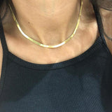 Slithering Snake Gold Chain Necklace