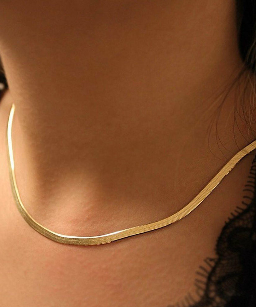 Slithering Snake Gold Chain Necklace