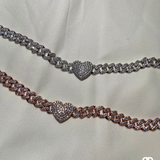 Cuban Link Heart Necklace