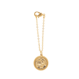 Ele Gold Carved Medallion Watch Charm