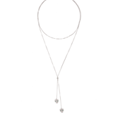 Double Headed Panthera Adjustable Lariat Necklace
