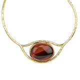 Coiled Eye Necklace in Catseye Quartz with 18K Gold