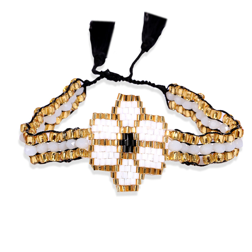 Beaded Flower Bracelet - BANSRI                                                                 Jewelry Lounge