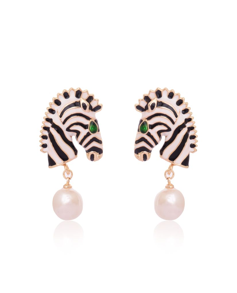 Notting Hill Zebra Earrings