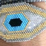 Evil Eye Beaded Adjustable Bracelet