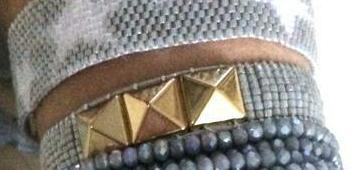 Cuboid Star Studded Beaded Adjustable Bracelet
