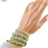 Wrap Around Colorbar Leather Bracelet or Choker Necklace