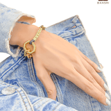 Gold Link Toggle Bracelet
